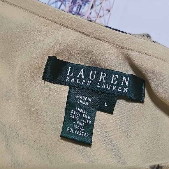 Lauren Ralph‎ Lauren Elegant Zebra Print Lined Skirt Silk Blend Size Large - Picture 4 of 5